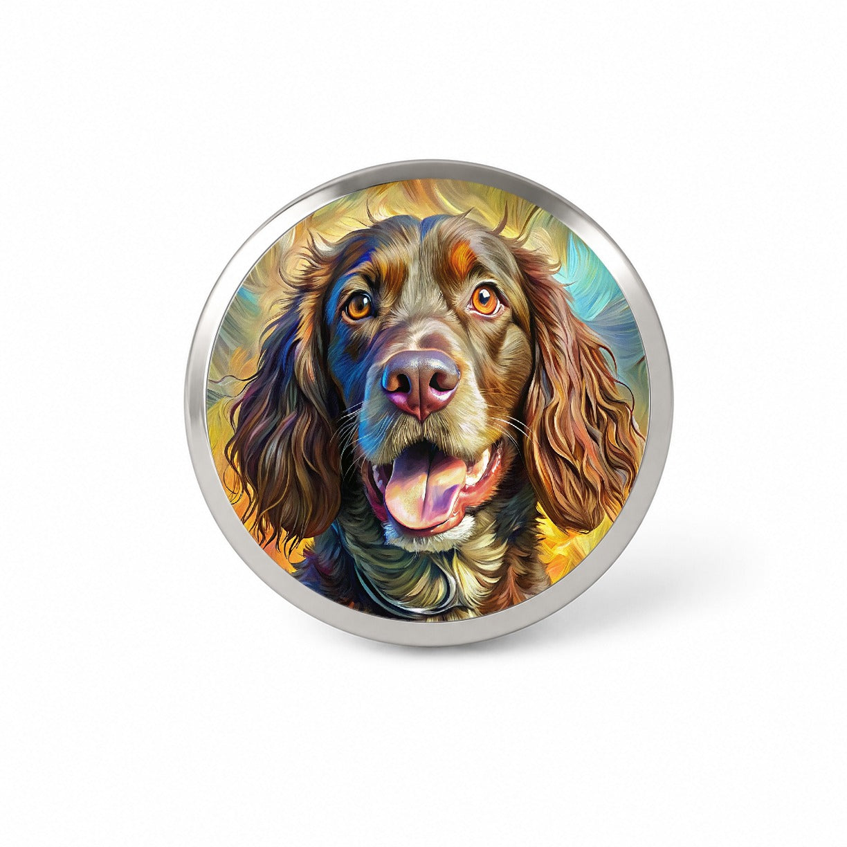 Boykin Spaniel Dog Expressionism Art Novelty Hat Backpack Lapel Pin