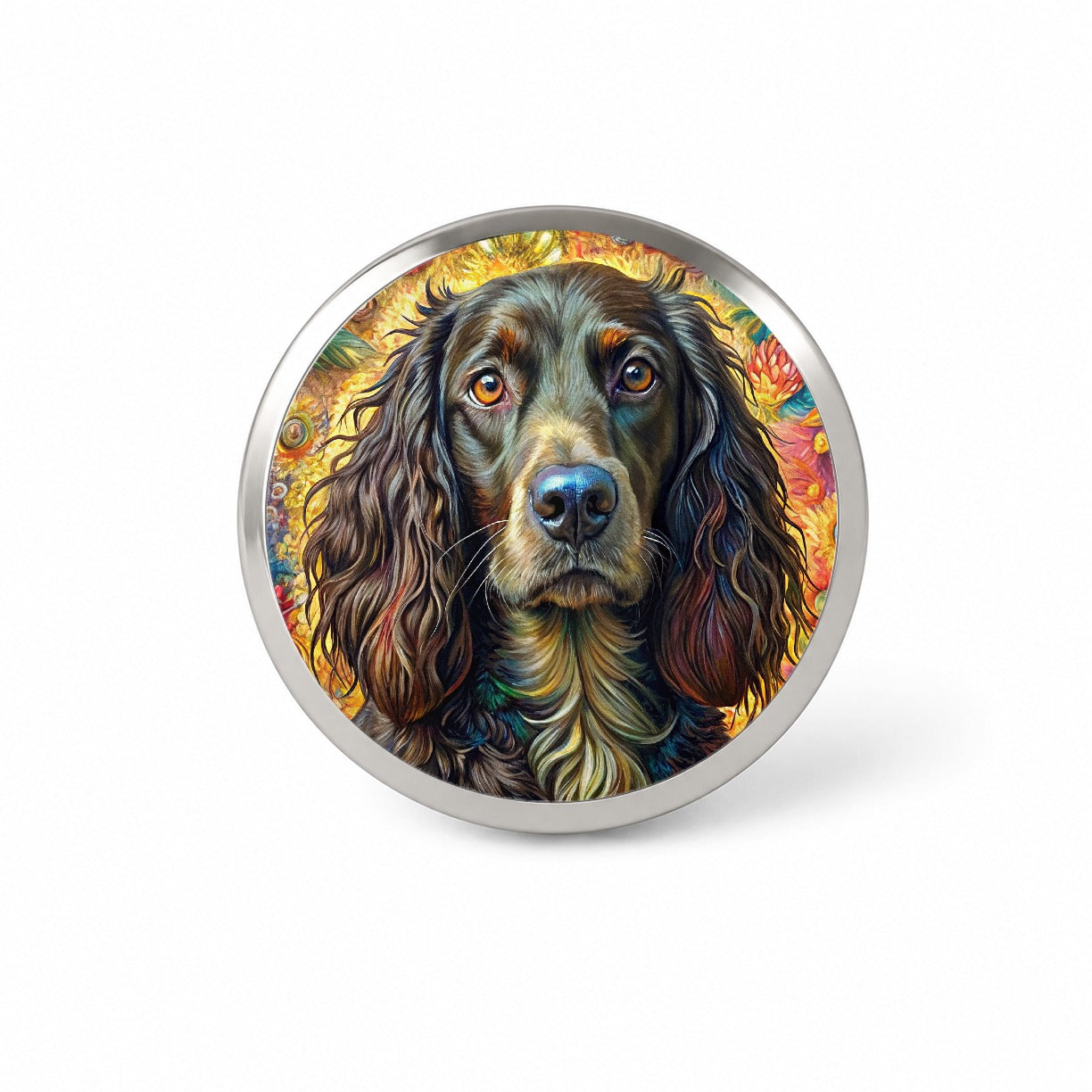 Boykin Spaniel Dog French Bohemian Art Novelty Hat Backpack Lapel Pin