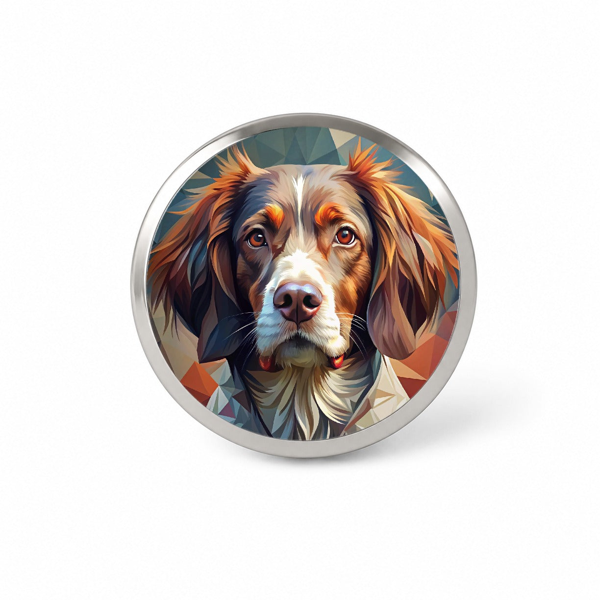 Brittany Spaniel Dog Abstract Stylized Art Novelty Hat Backpack Lapel Pin
