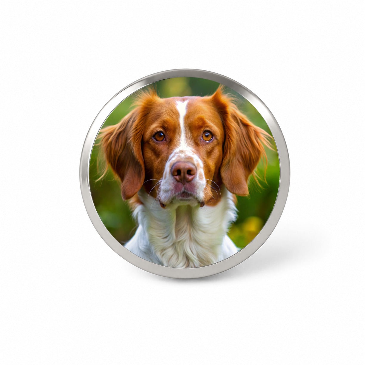 Brittany Spaniel Dog Photo Novelty Hat Backpack Lapel Pin