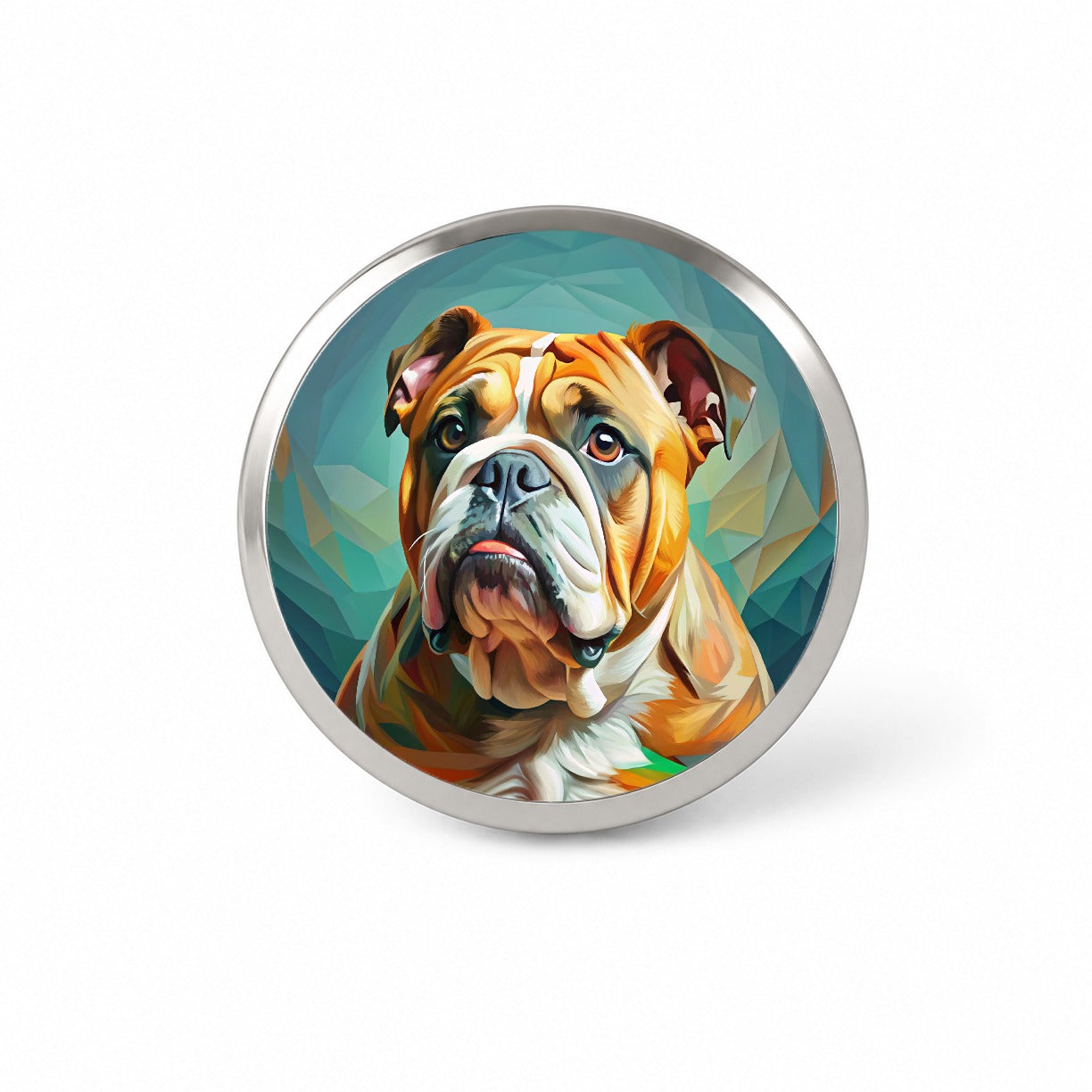 Bulldog Dog Expressionism Art Novelty Hat Backpack Lapel Pin
