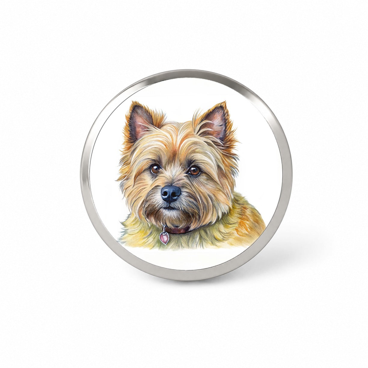Cairn Terrier Dog Illustration Novelty Hat Backpack Lapel Pin