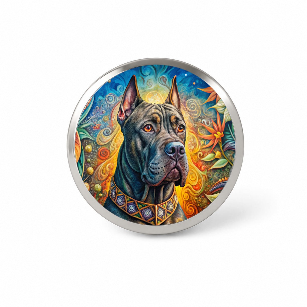 Cane Corso Dog Bohemian Art Novelty Hat Backpack Lapel Pin