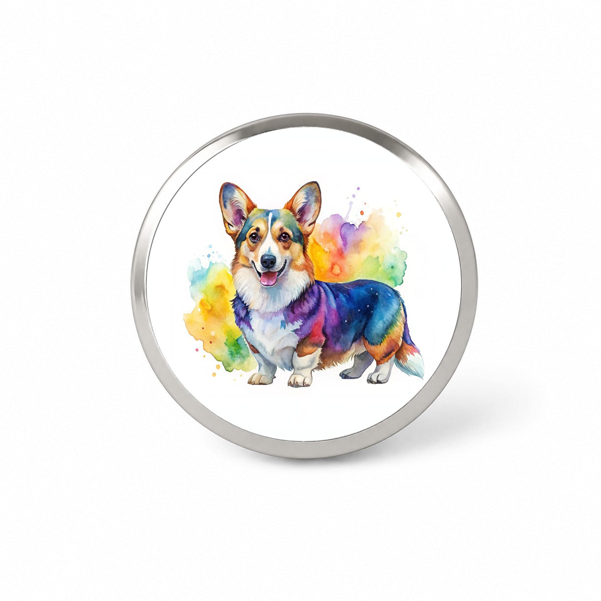 Cardigan Welsh Corgi Dog Watercolor Style Novelty Hat Backpack Lapel Pin