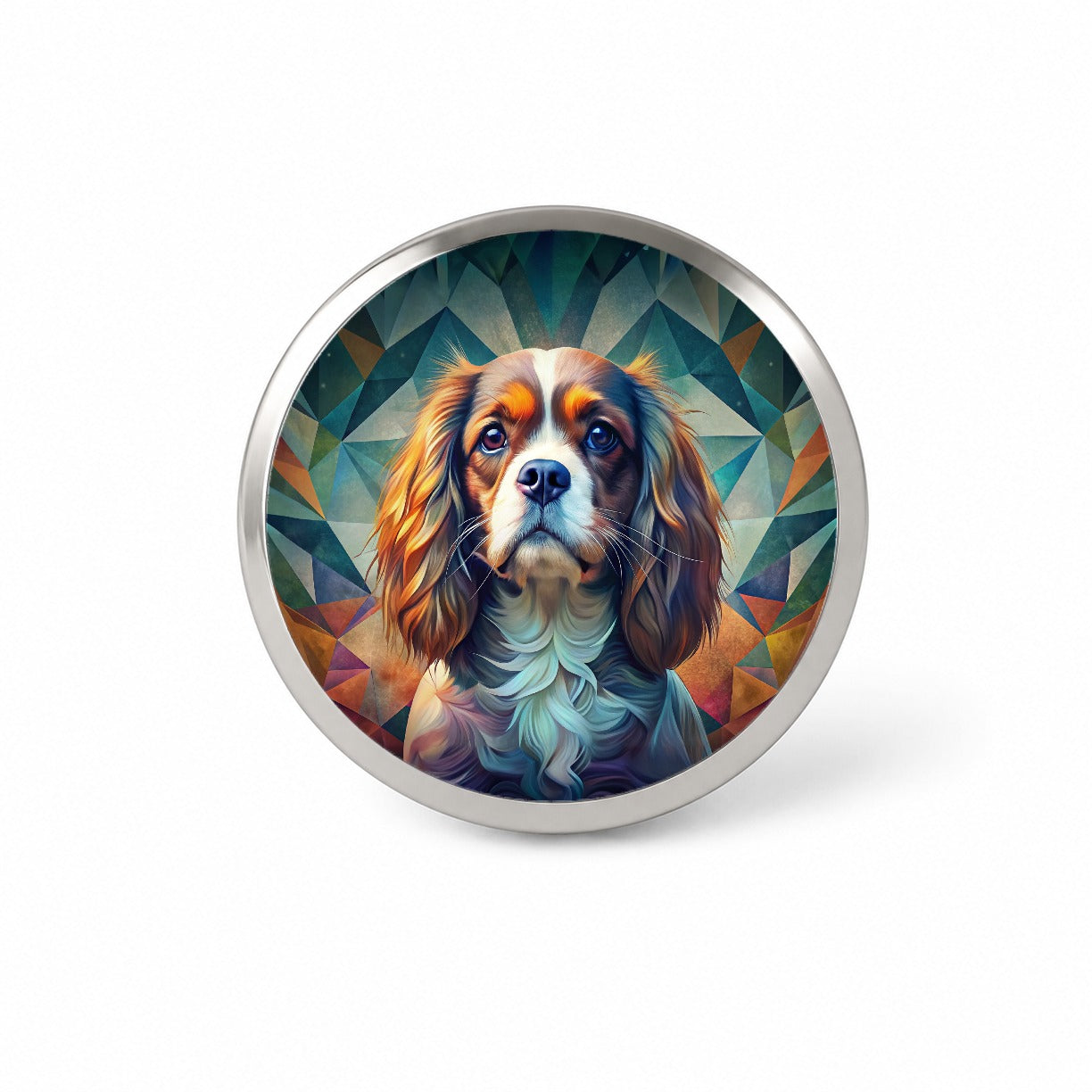 Cavalier King Charles Spaniel Abstract Stylized Art Novelty Hat Backpack Lapel Pin