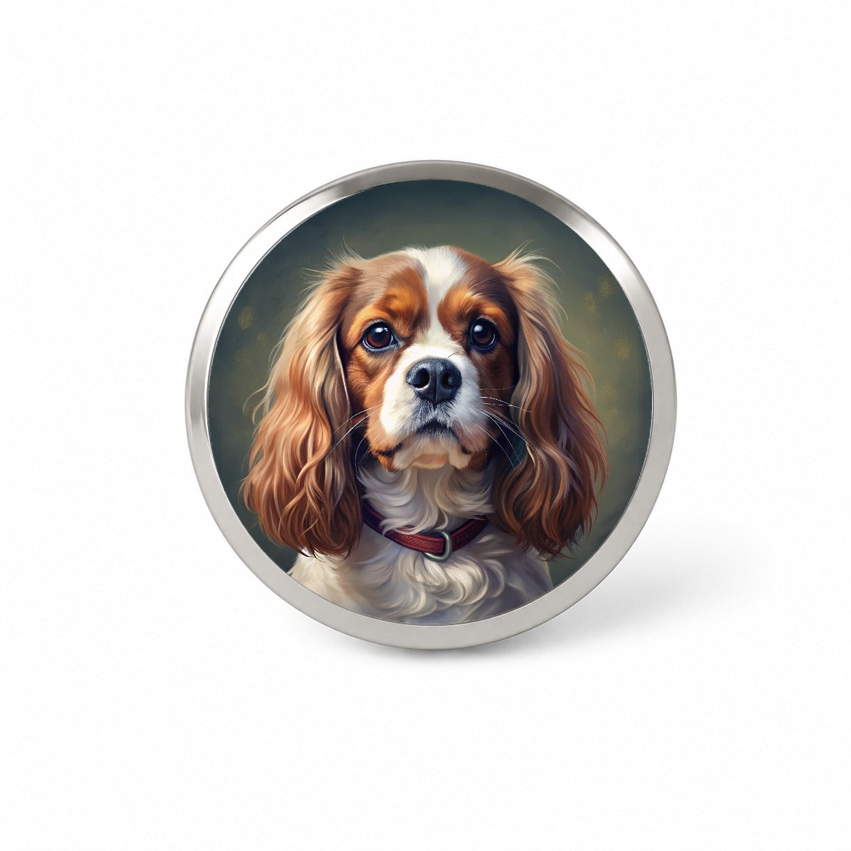 Cavalier King Charles Spaniel Dog Illustration Novelty Hat Backpack Lapel Pin