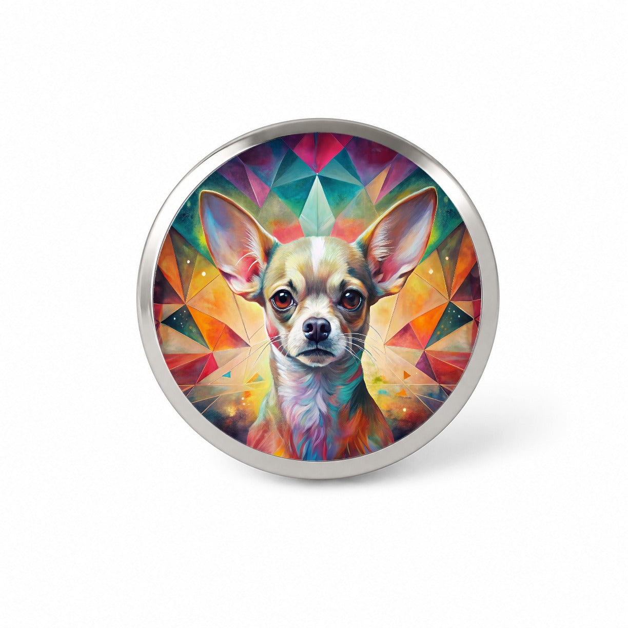 Chihuahua Dog Abstract Art Novelty Hat Backpack Lapel Pin