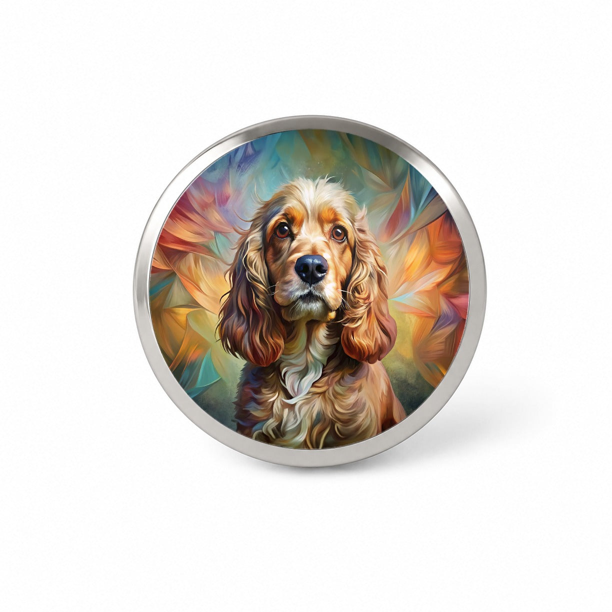 Cocker Spaniel Dog Abstract Art Novelty Hat Backpack Lapel Pin