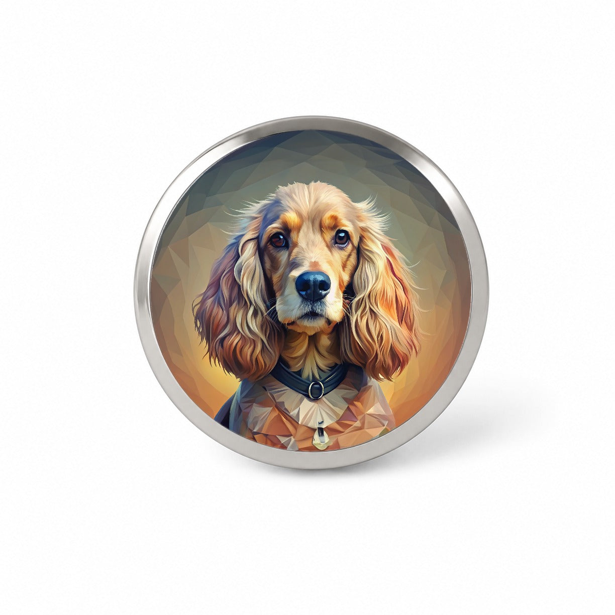 Cocker Spaniel Dog Abstract Stylized Art Novelty Hat Backpack Lapel Pin