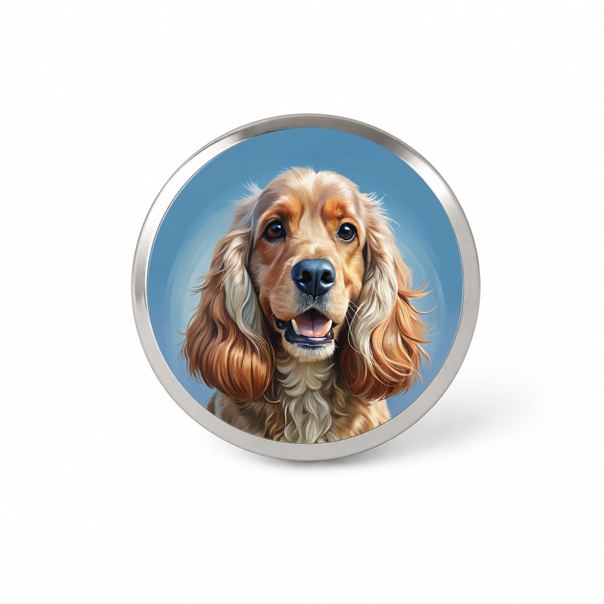 Cocker Spaniel Dog Illustration Novelty Hat Backpack Lapel Pin