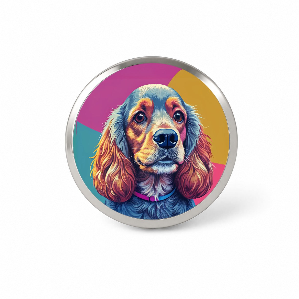 Cocker Spaniel Dog Pop Art Novelty Hat Backpack Lapel Pin