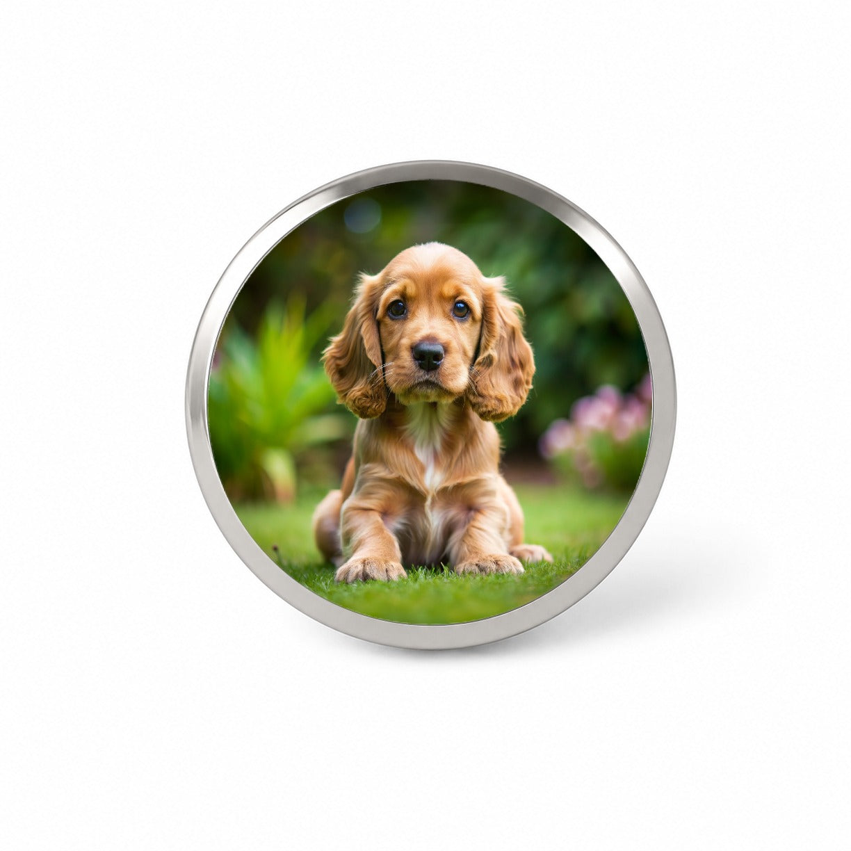 Cocker Spaniel Dog Puppy Photo Novelty Hat Backpack Lapel Pin