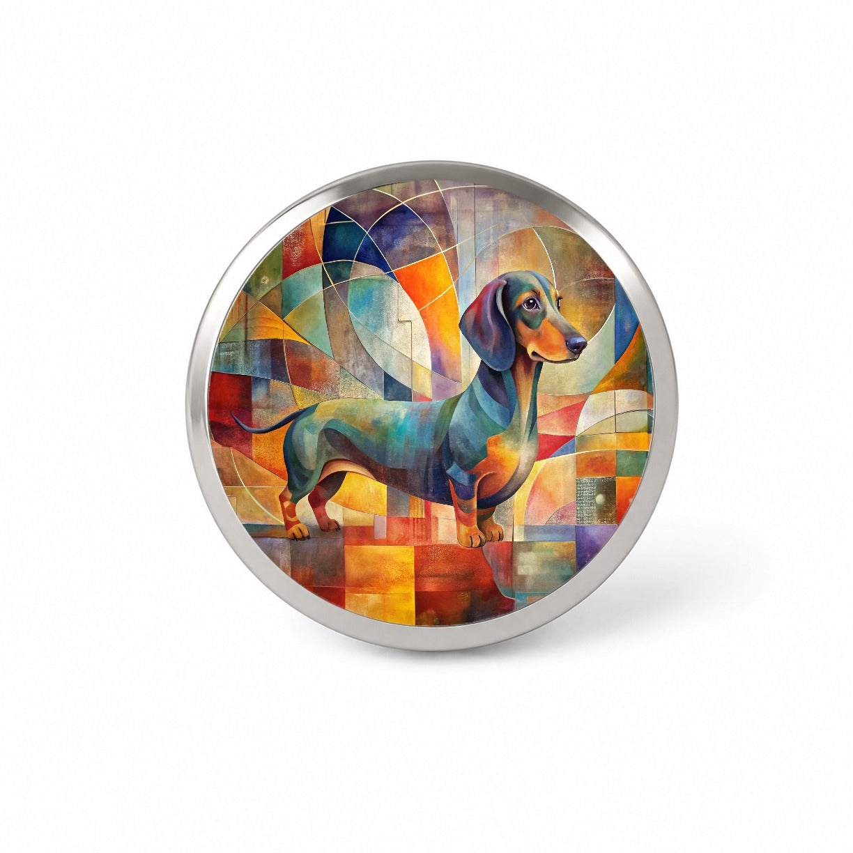 Dachshund Dog Abstract Art Novelty Hat Backpack Lapel Pin