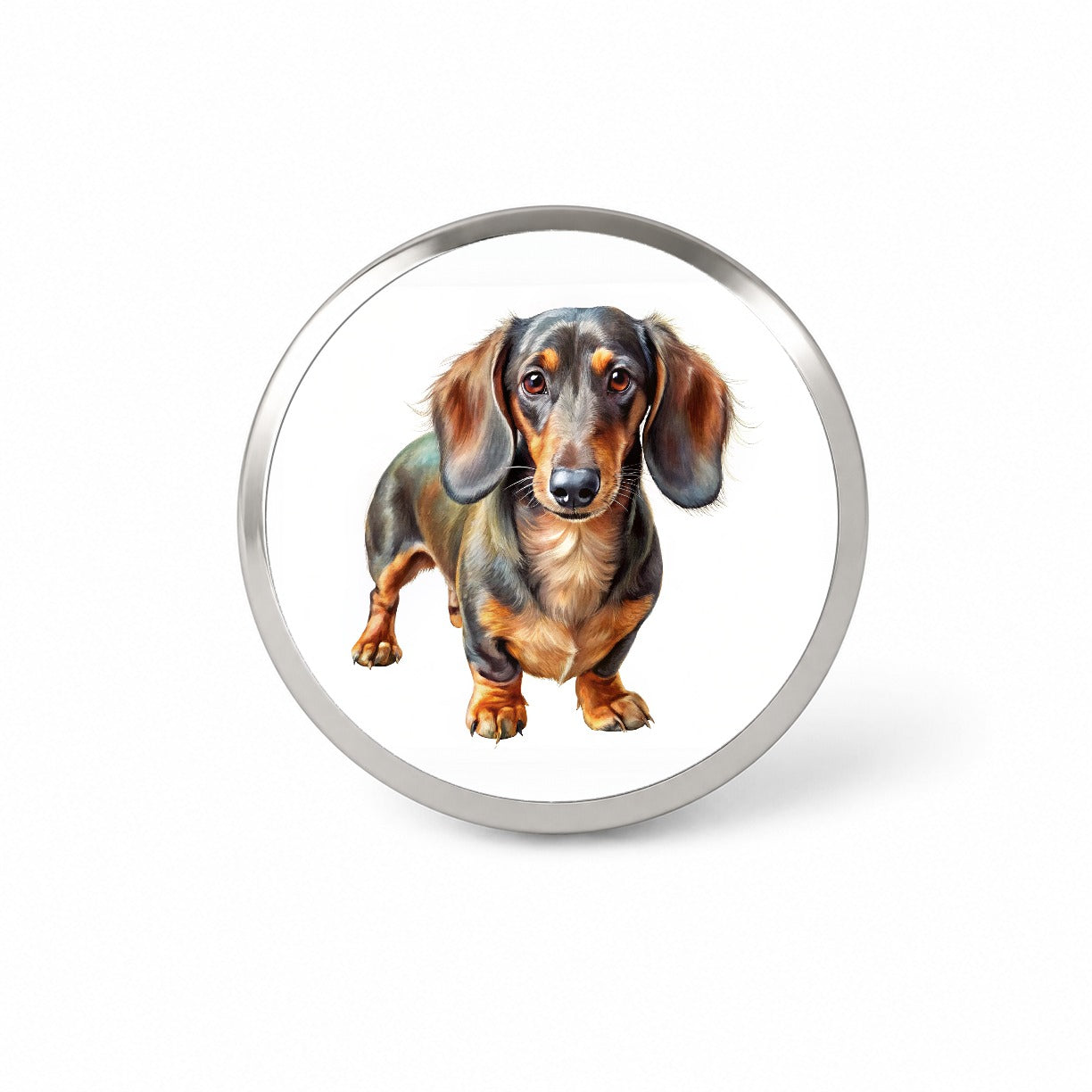 Dachshund Dog Illustration Novelty Hat Backpack Lapel Pin