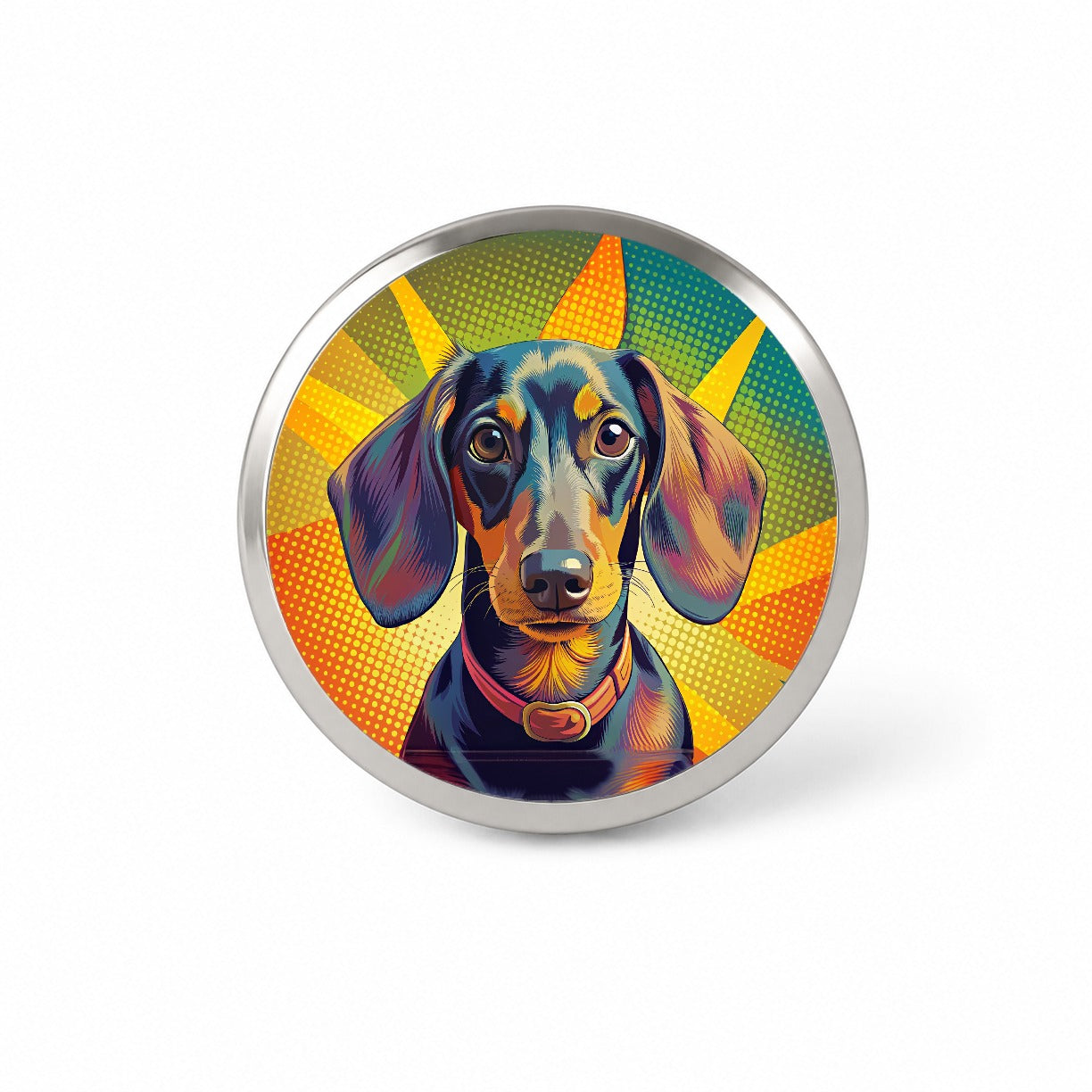 Dachshund Dog Pop Art Novelty Hat Backpack Lapel Pin