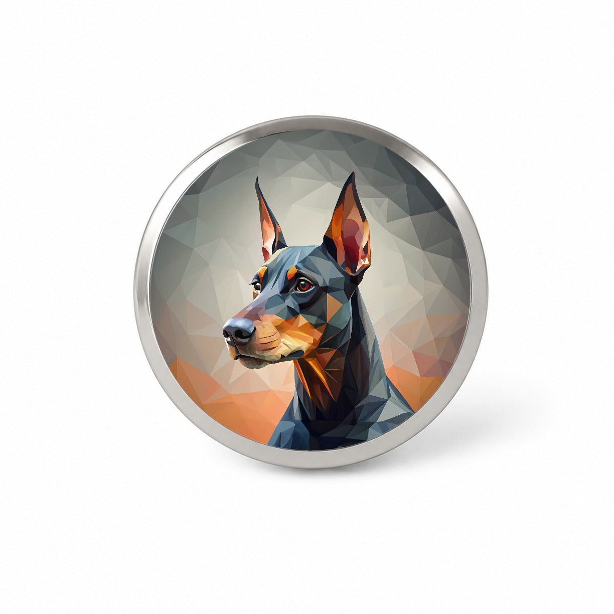 Doberman Pinscher Dog Abstract Stylized Art Novelty Hat Backpack Lapel Pin