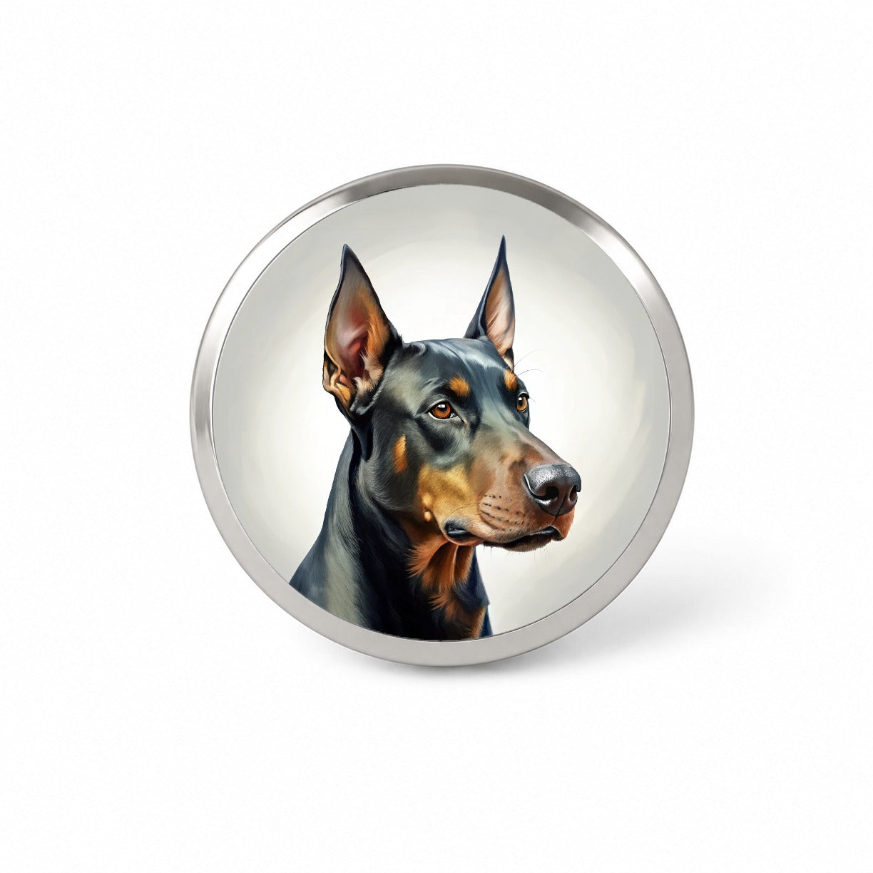 Doberman Pinscher Dog Illustration Novelty Hat Backpack Lapel Pin