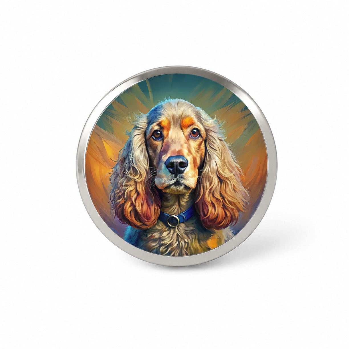 English Cocker Spaniel Dog Expressionism Art Novelty Hat Backpack Lapel Pin