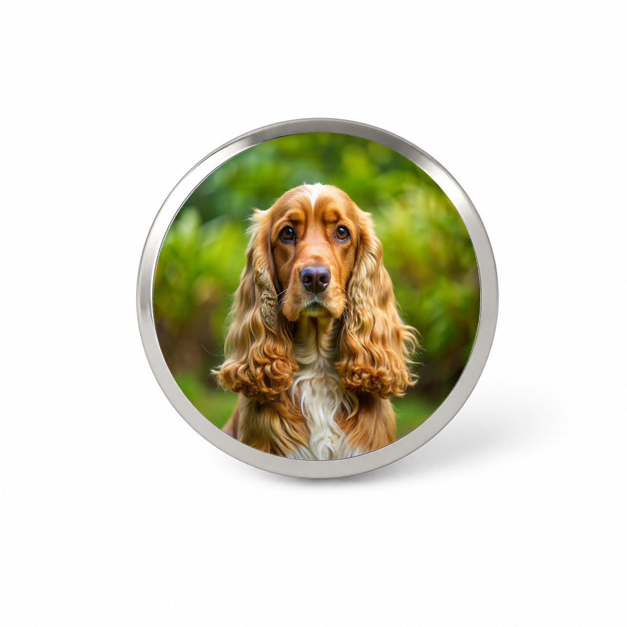 English Cocker Spaniel Dog Photo Novelty Hat Backpack Lapel Pin