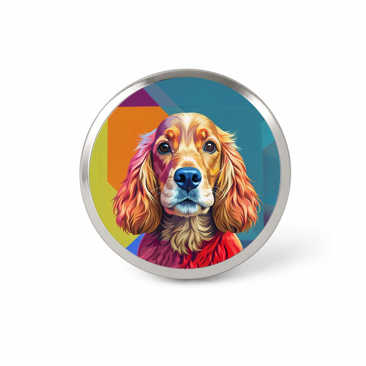 English Cocker Spaniel Dog Pop Art Novelty Hat Backpack Lapel Pin