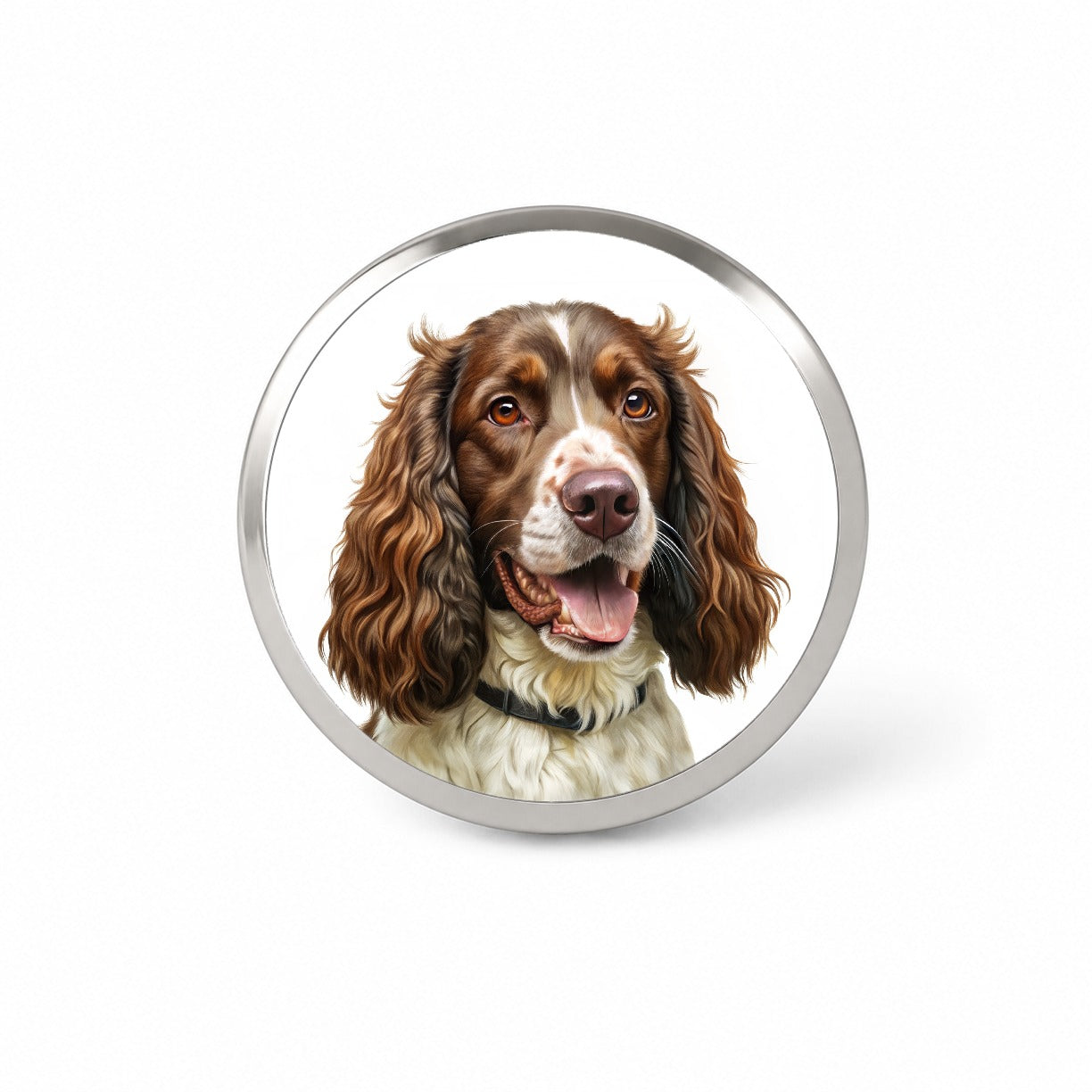 English Springer Spaniel Dog Illustration Novelty Hat Backpack Lapel Pin