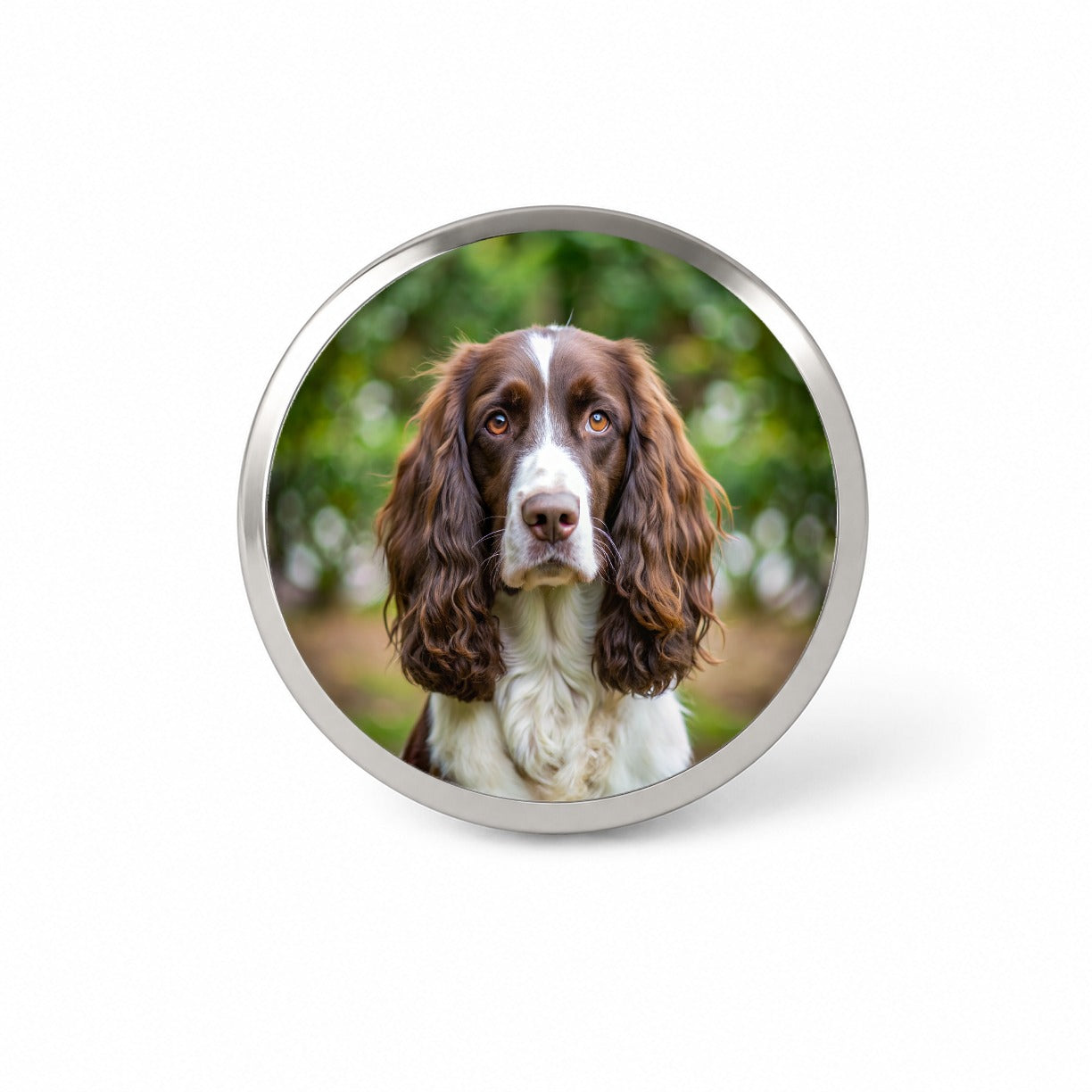 English Springer Spaniel Dog Photo Novelty Hat Backpack Lapel Pin