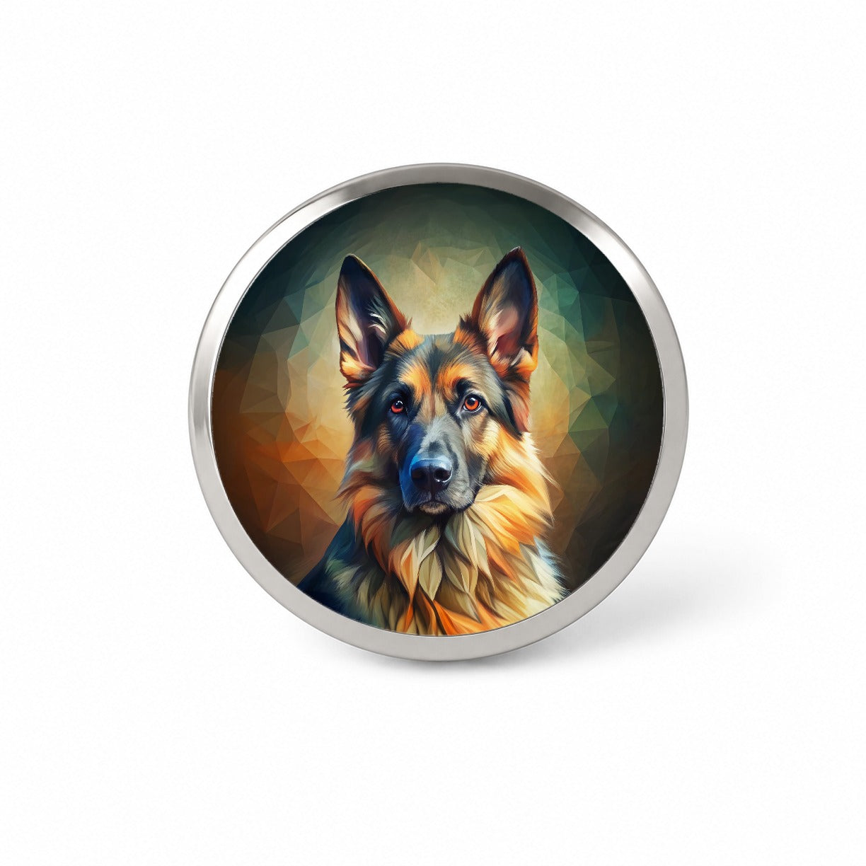German Shepherd Dog Abstract Stylized Art Novelty Hat Backpack Lapel Pin