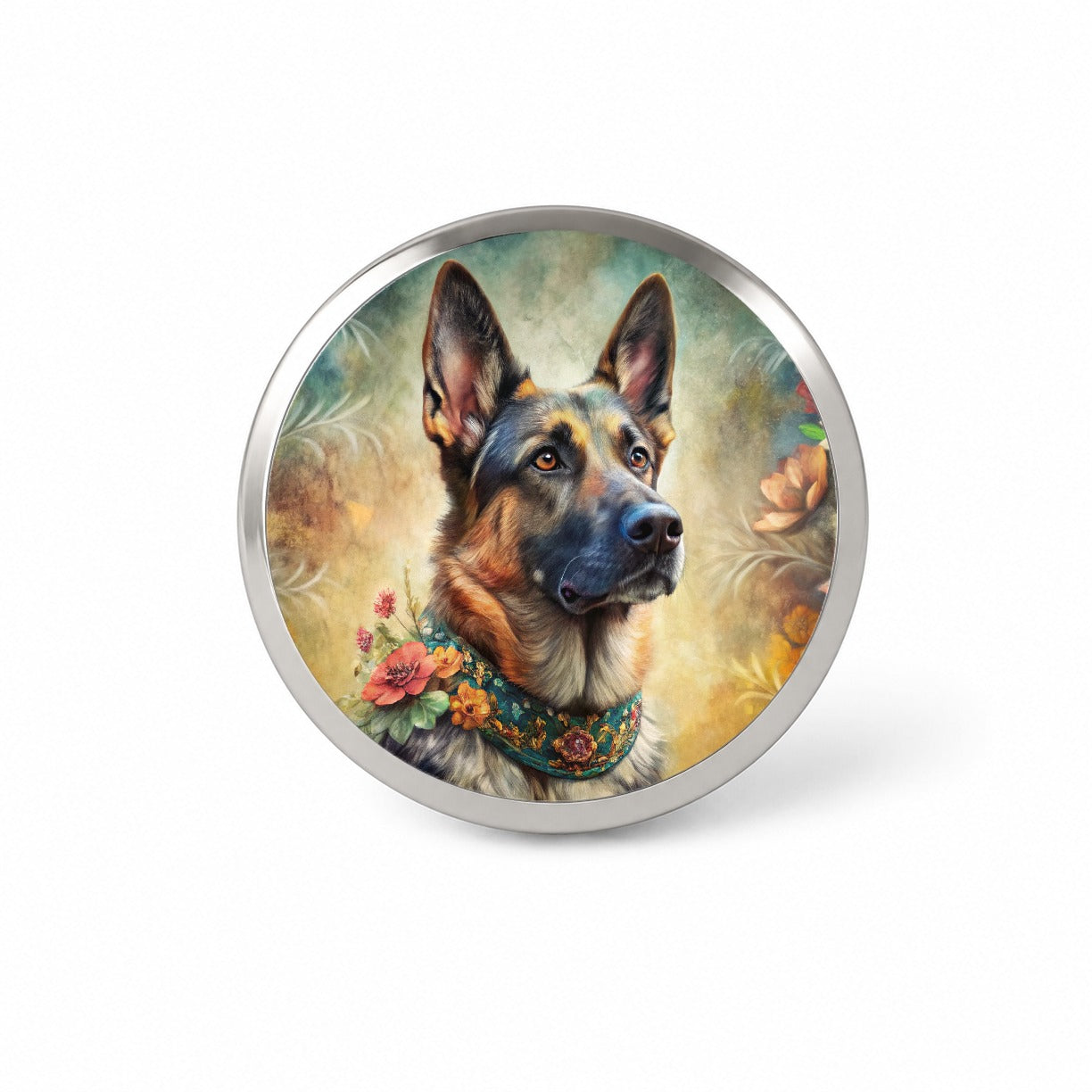 German Shepherd Dog French Bohemian Art Novelty Hat Backpack Lapel Pin