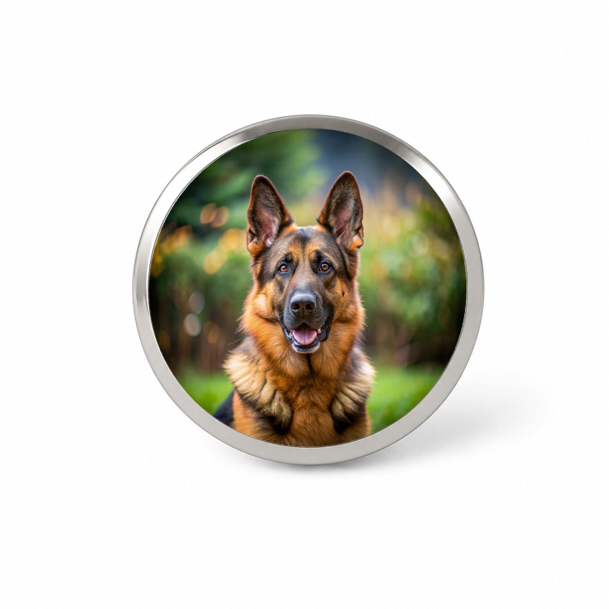 German Shepherd Dog Photo Novelty Hat Backpack Lapel Pin