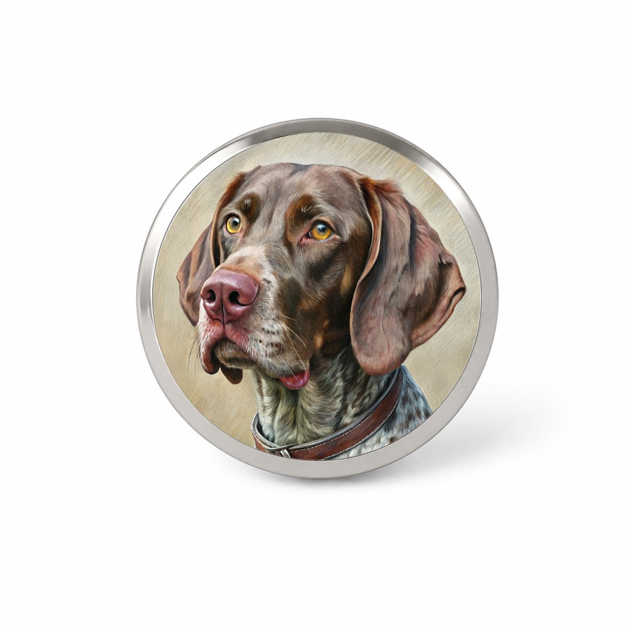 German Shorthaired Pointer Dog Illustration Novelty Hat Backpack Lapel Pin