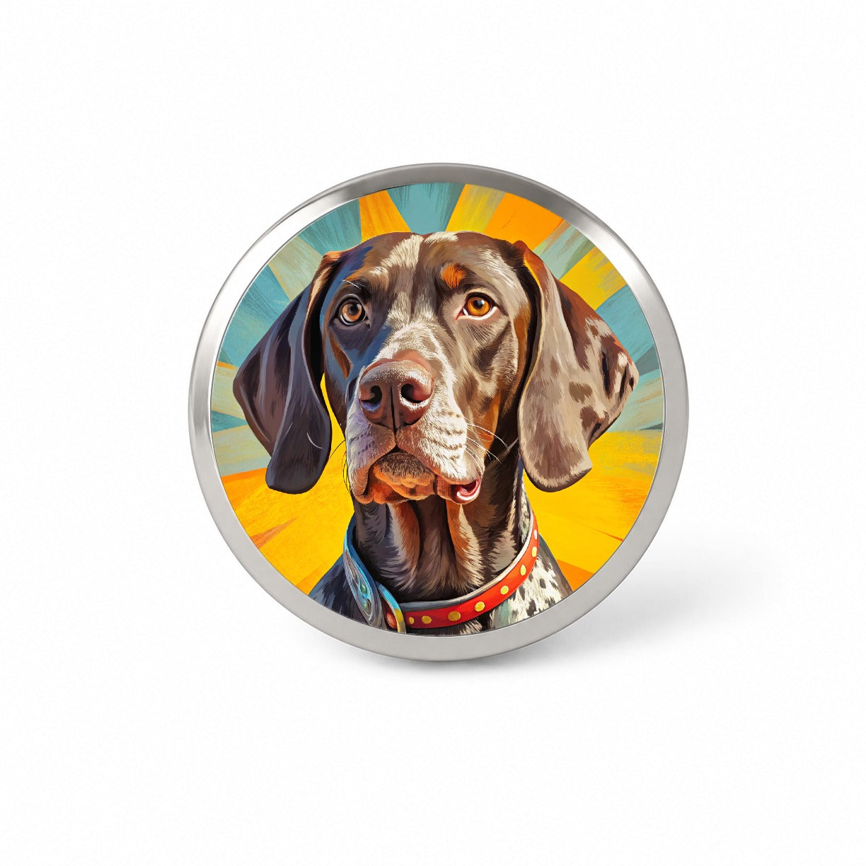 German Shorthaired Pointer Dog Pop Art Novelty Hat Backpack Lapel Pin