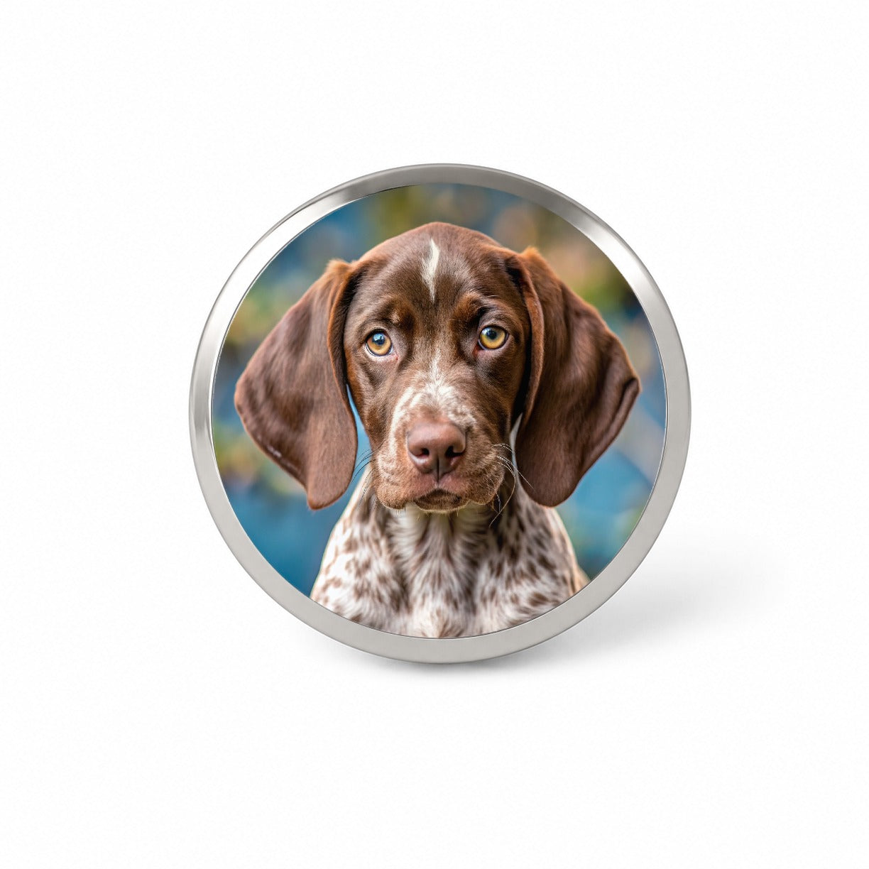 German Shorthaired Pointer Dog Puppy Photo Novelty Hat Backpack Lapel Pin