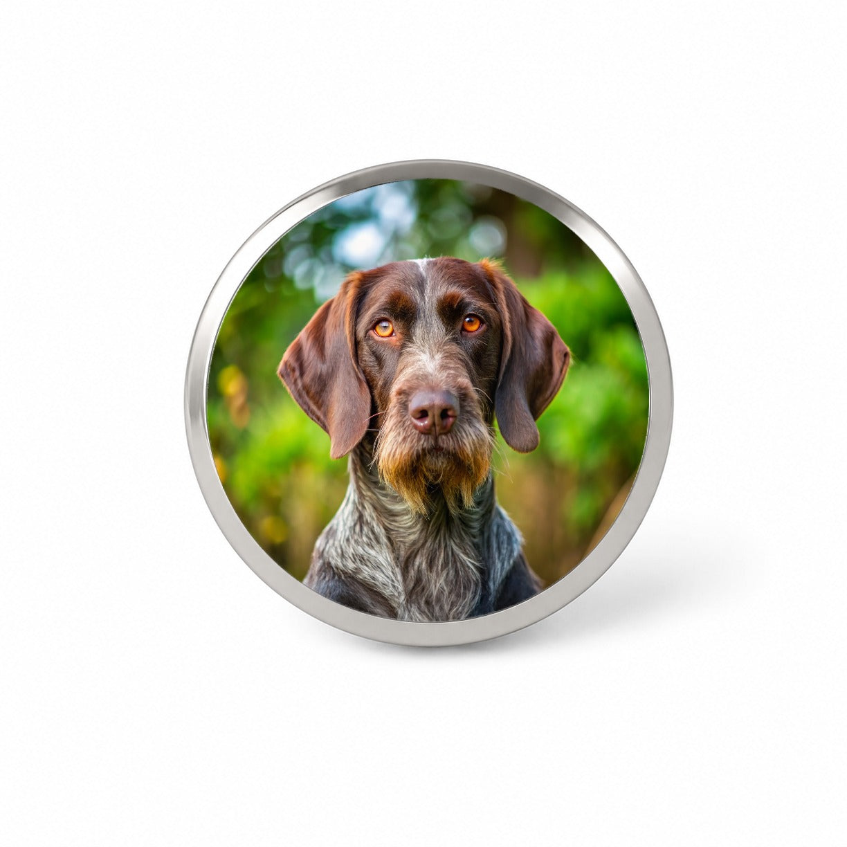 German Wirehaired Pointer Dog Photo Novelty Hat Backpack Lapel Pin