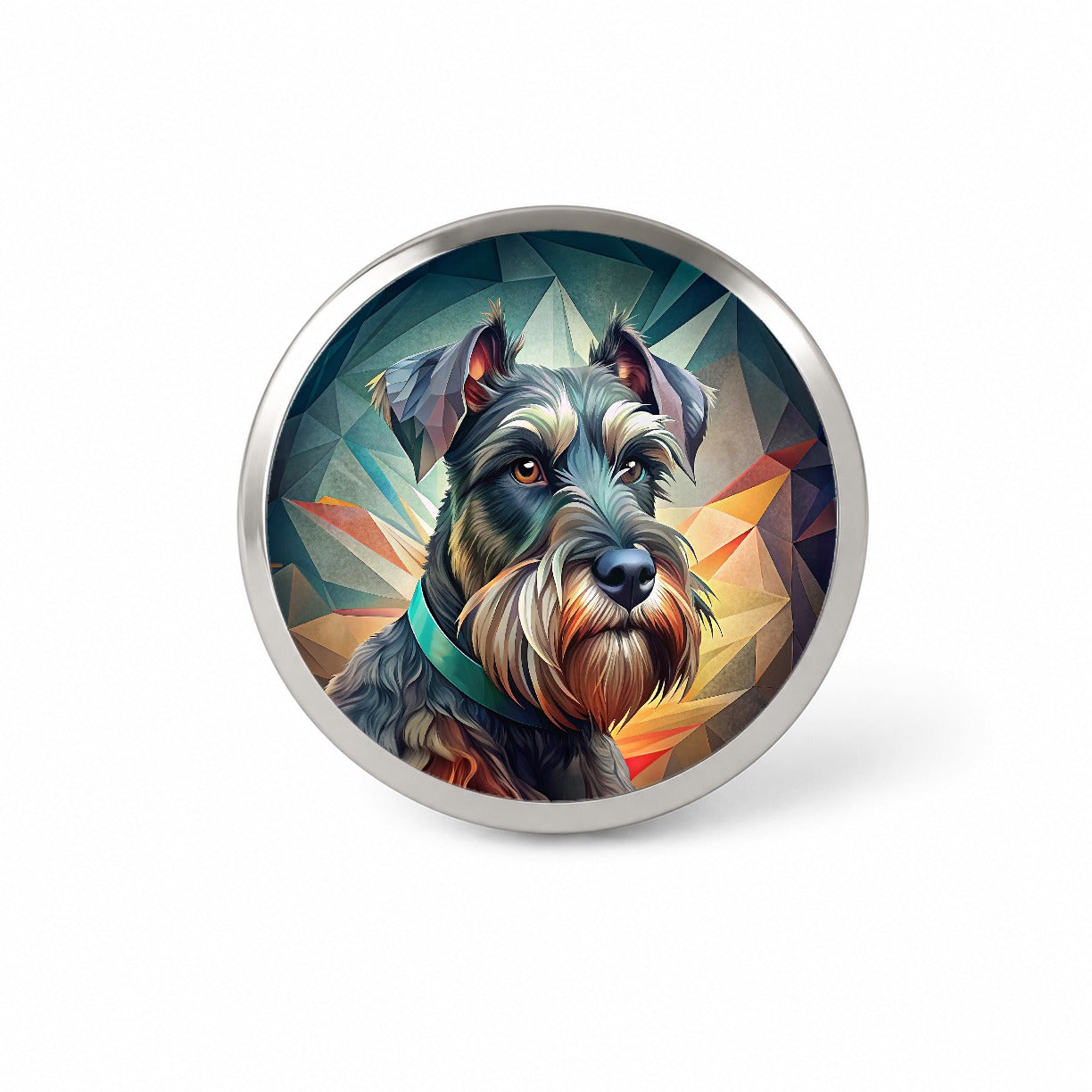 Giant Schnauzer Dog Contemporary Art Novelty Hat Backpack Lapel Pin