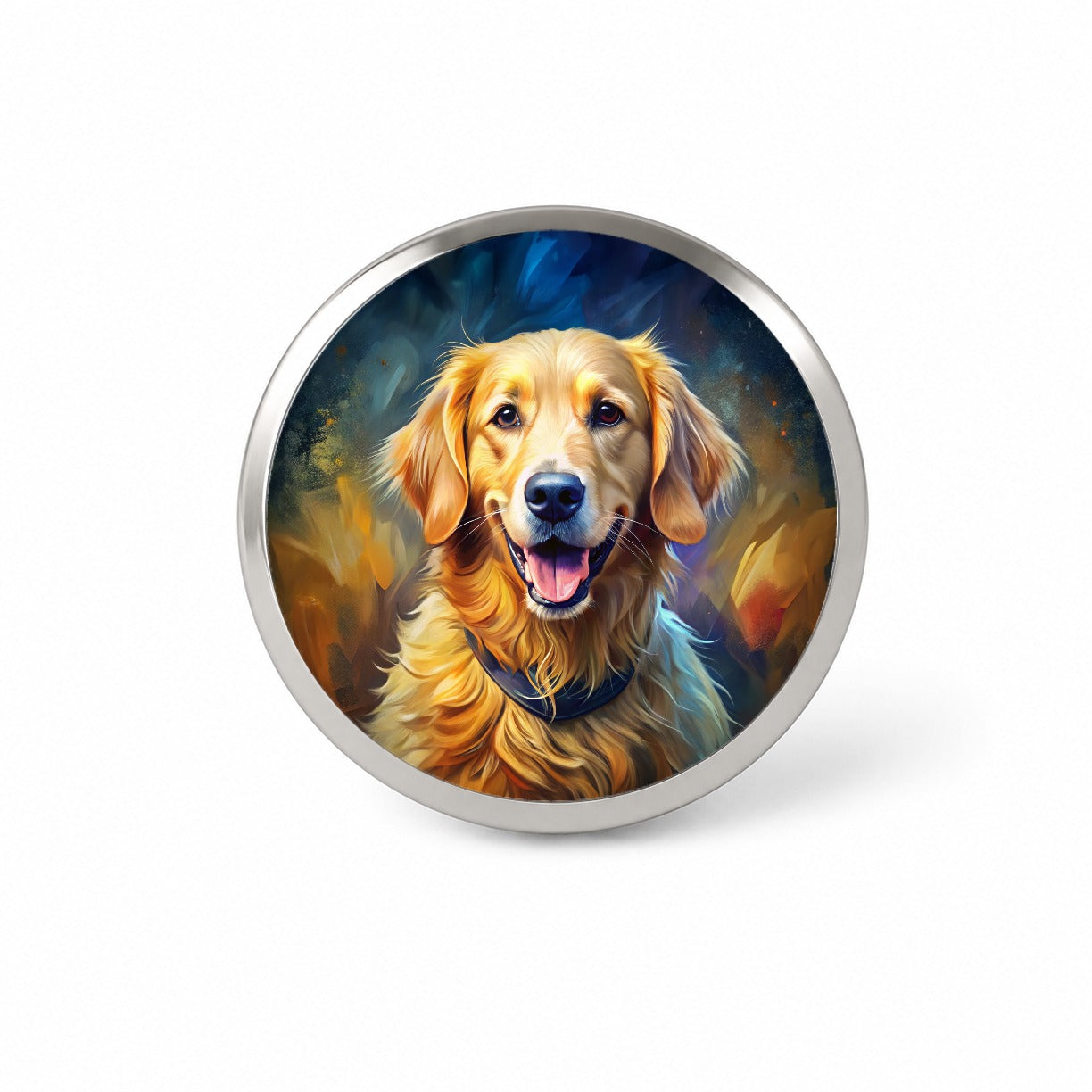 Golden Retriever Dog Expressionism Art Novelty Hat Backpack Lapel Pin