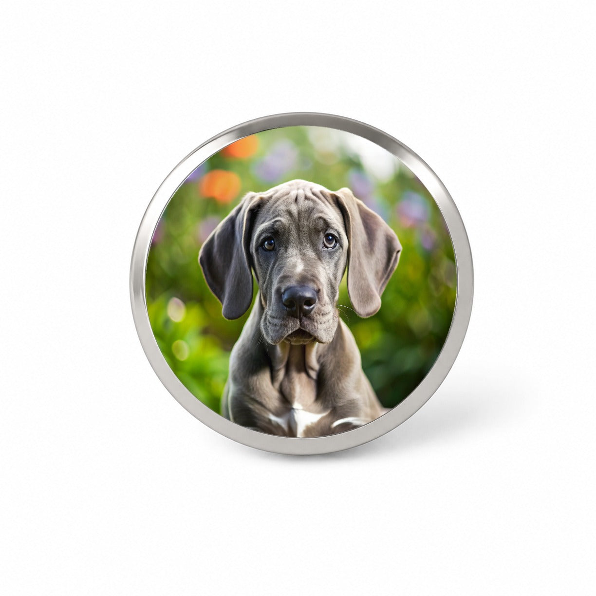 Great Dane Dog Puppy Photo Novelty Hat Backpack Lapel Pin