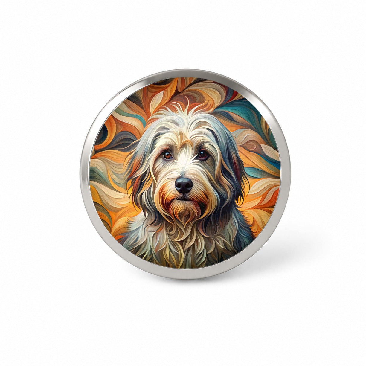 Havanese Dog Abstract Stylized Art Novelty Hat Backpack Lapel Pin