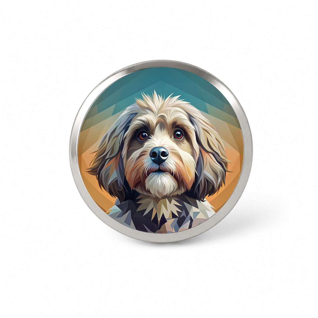 Havanese Dog Contemporary Art Novelty Hat Backpack Lapel Pin