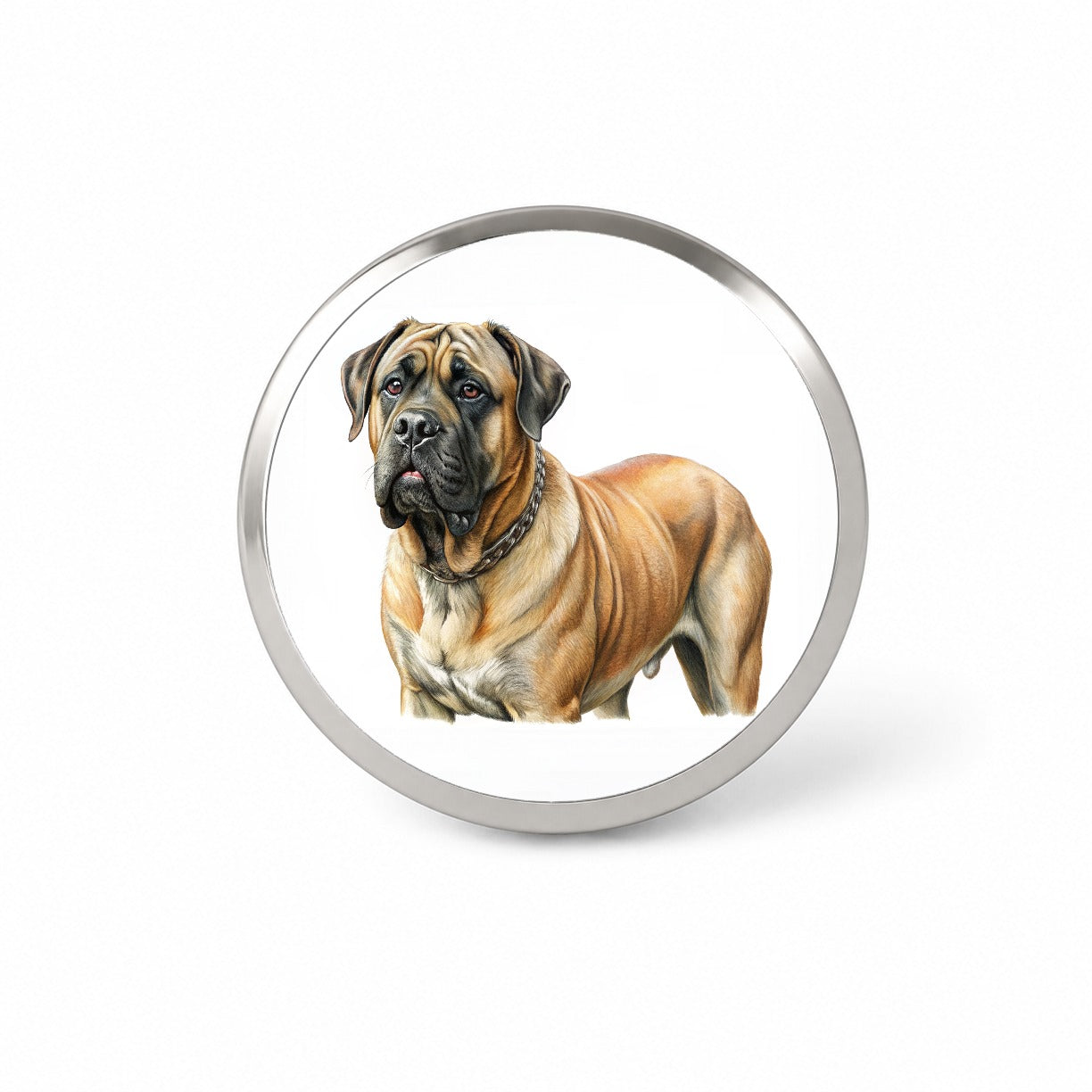 Mastiff Dog Illustration Novelty Hat Backpack Lapel Pin