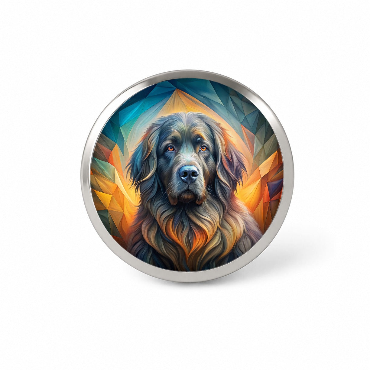 Newfoundland Dog Abstract Art Novelty Hat Backpack Lapel Pin