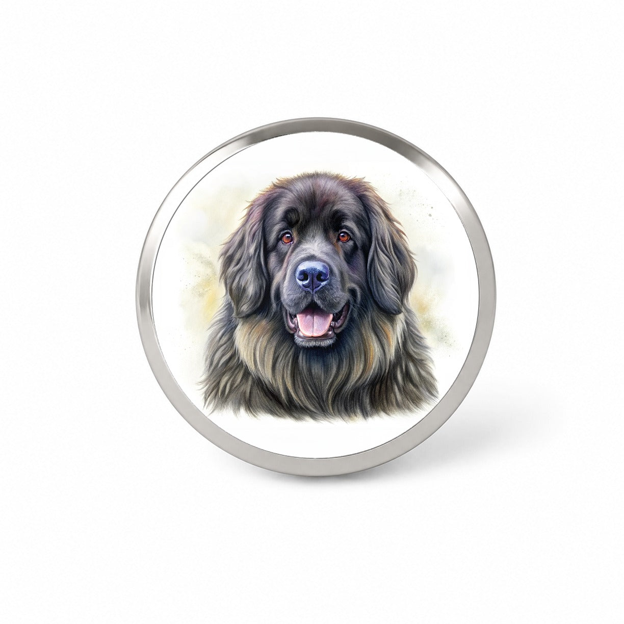 Newfoundland Dog Illustration Novelty Hat Backpack Lapel Pin