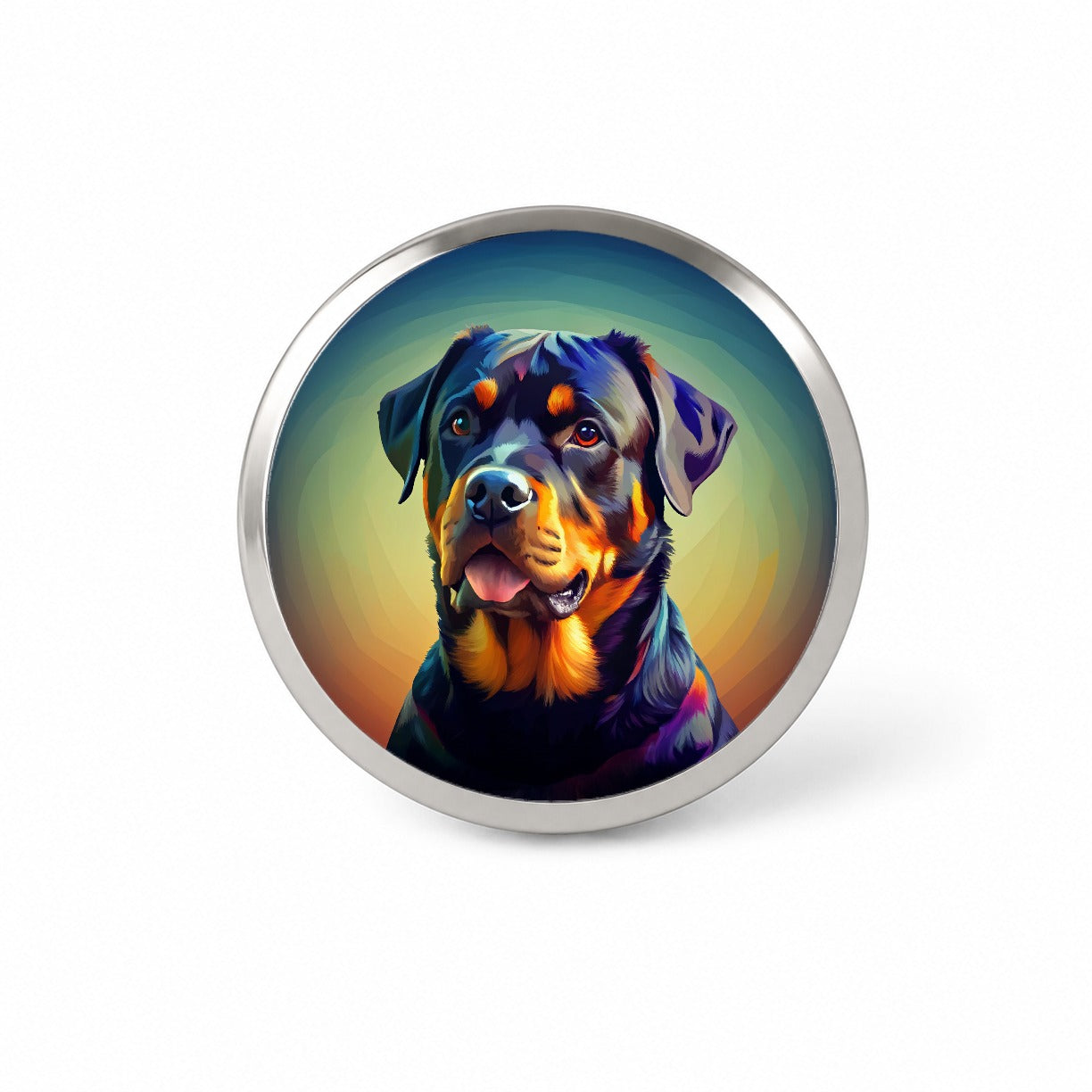 Rottweiler Dog Pop Art Novelty Hat Backpack Lapel Pin