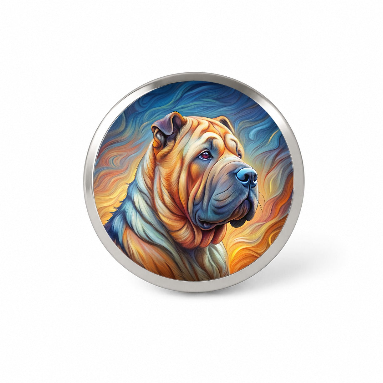 Shar Pei Dog Expressionism Art Novelty Hat Backpack Lapel Pin