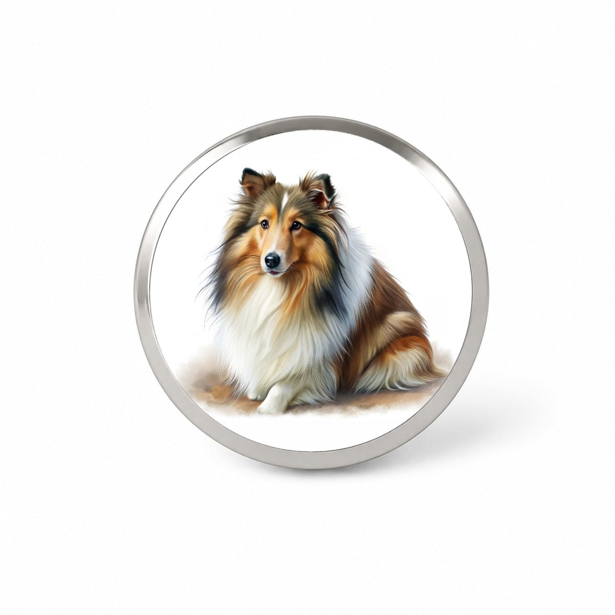 Shetland Sheepdog Sheltie Dog Illustration Novelty Hat Backpack Lapel Pin