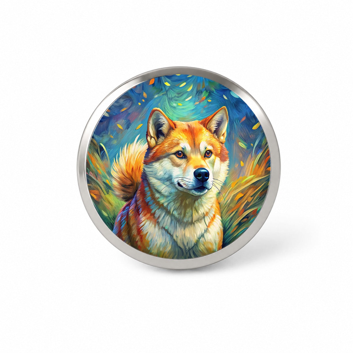 Shiba Inu Dog Expressionism Art Novelty Hat Backpack Lapel Pin