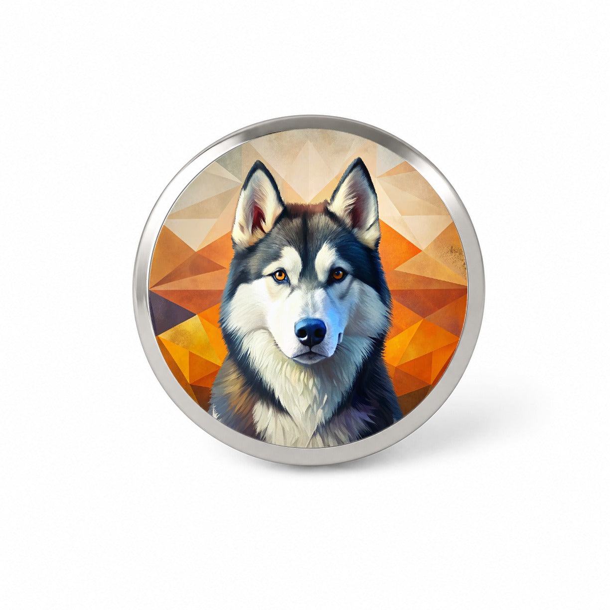 Siberian Husky Dog Contemporary Art Novelty Hat Backpack Lapel Pin