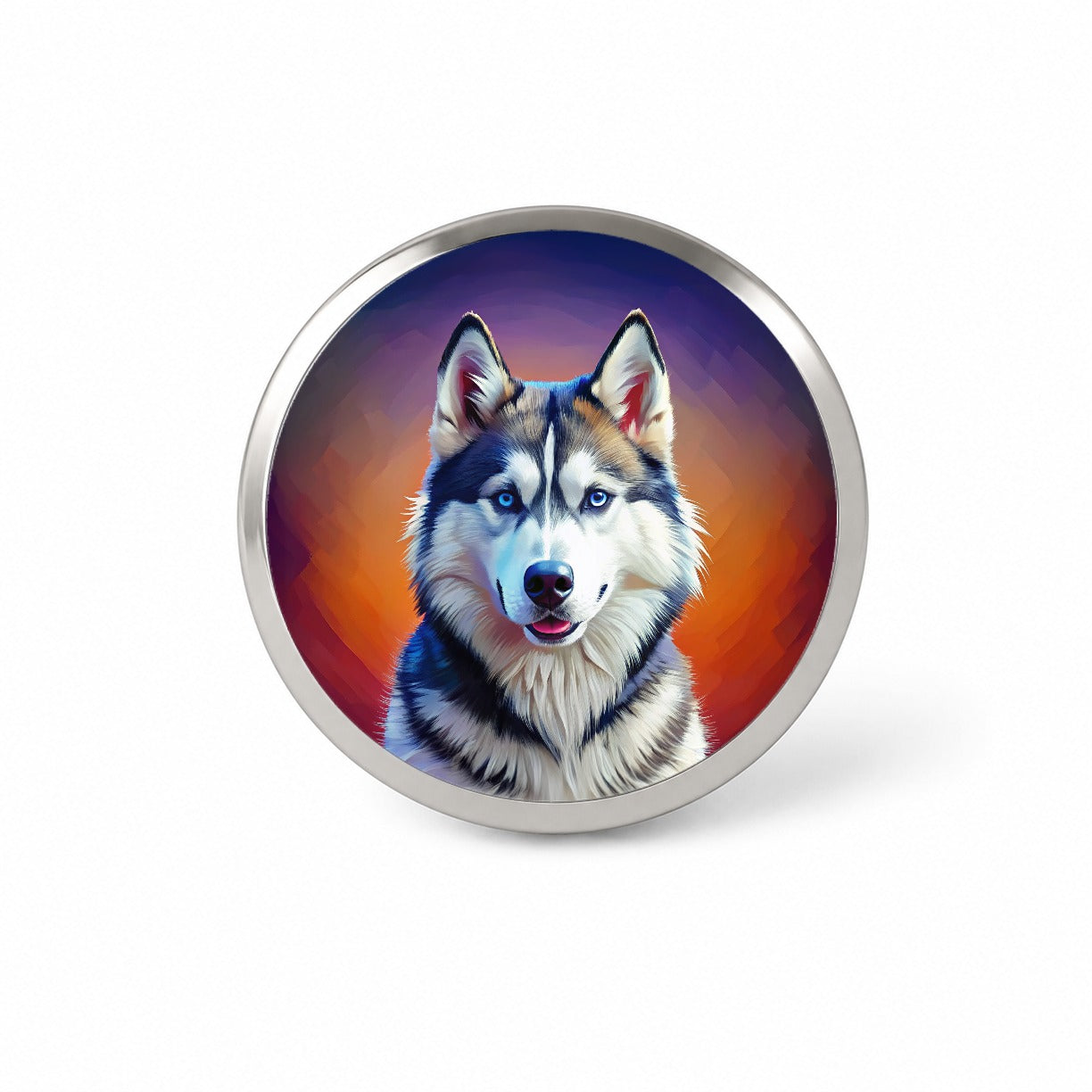 Siberian Husky Dog Pop Art Novelty Hat Backpack Lapel Pin