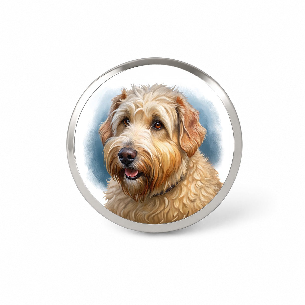 Soft Coated Wheaten Terrier Dog Illustration Novelty Hat Backpack Lapel Pin