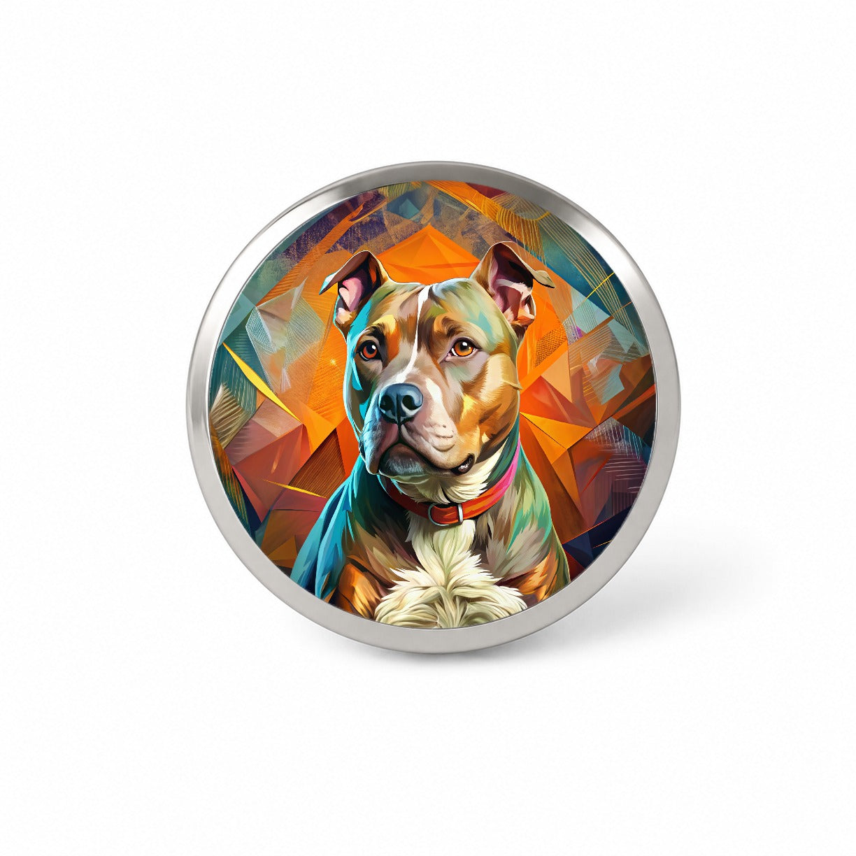 Staffordshire Bull Terrier Staffy Dog Contemporary Art Novelty Hat Backpack Lapel Pin