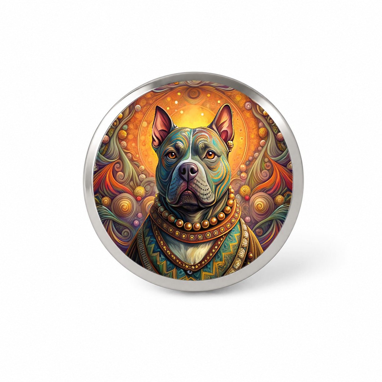 Staffordshire Bull Terrier Staffy Dog French Bohemian Art Novelty Hat Backpack Lapel Pin